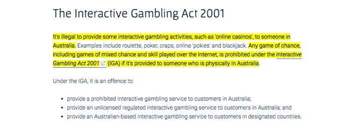The Interactive Gambling Act