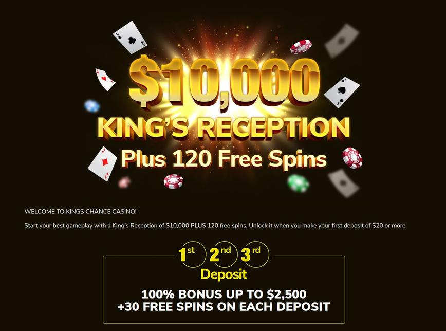 Your Bonus on Kings Chance Casino
