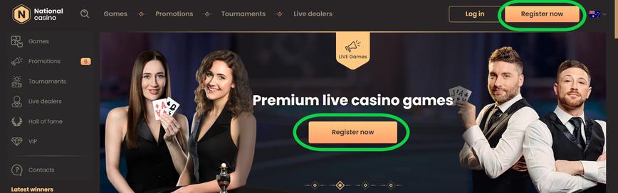 How to Sign Up at National Casino
