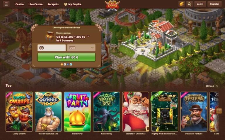 vyhraj My Empire Casino víkendový bonus propagační banner