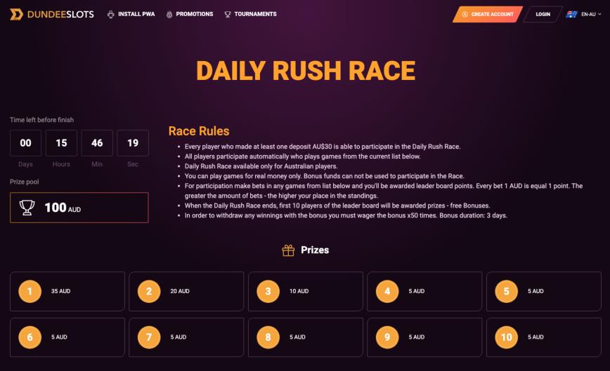 Daily rush race